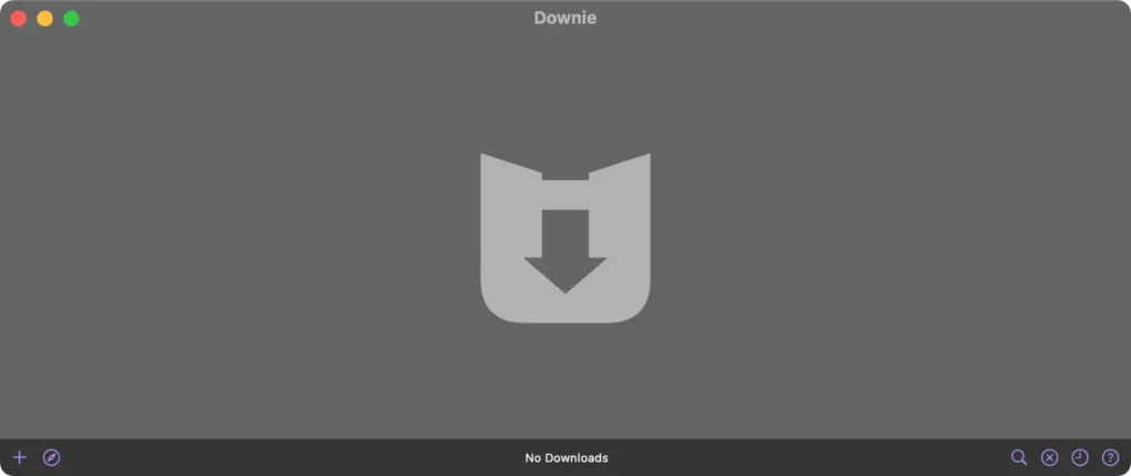 Visualização da aplicação Downie